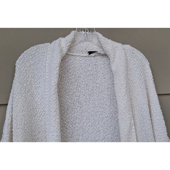 Aritzia Talula Cotton Blend Bat Wing Open Knit Cardigan White Size XS Oversized - Picture 8 of 10